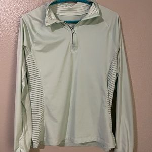 L Womens Long Sleeve Pull Over - mint color